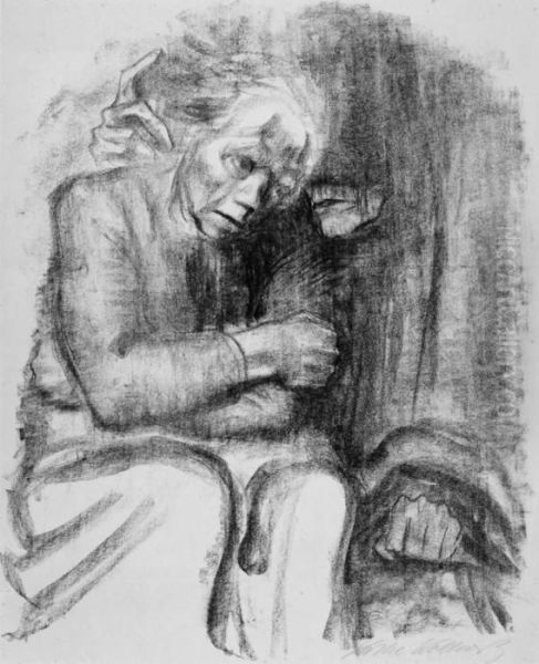 Abschied Und Tod Oil Painting by Kathe Kollwitz