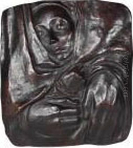 Ruht Imfrieden Seiner Hande Oil Painting by Kathe Kollwitz