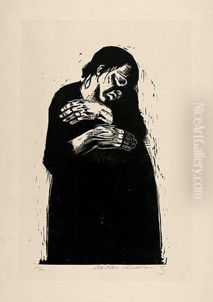 Die Witwe I Oil Painting by Kathe Kollwitz