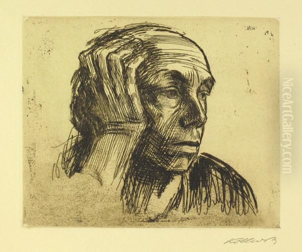 Selbstbildnis Oil Painting by Kathe Kollwitz