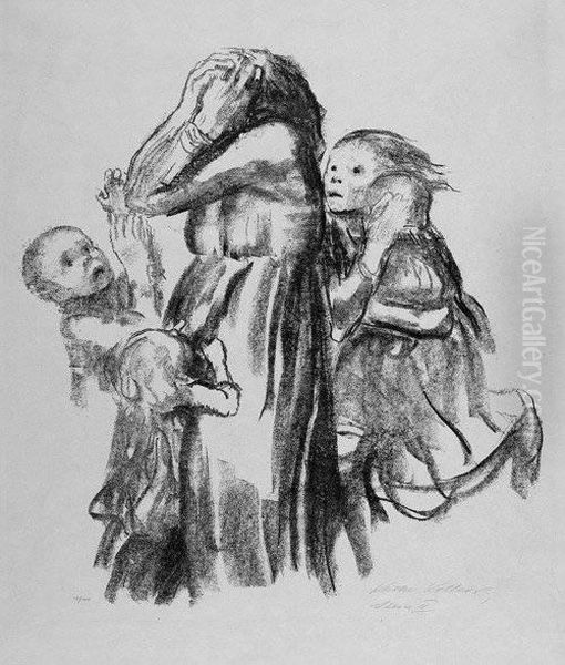 Gefallen (ii Oil Painting by Kathe Kollwitz