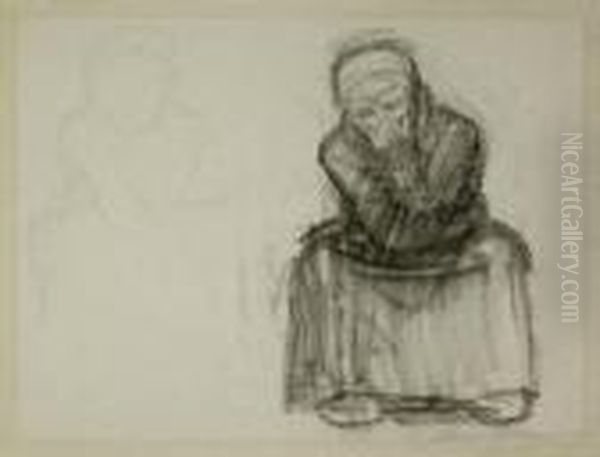 Kohle Auf Grunlichem Ingres-butten Oil Painting by Kathe Kollwitz