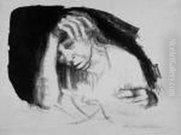 Heimarbeit Oil Painting by Kathe Kollwitz