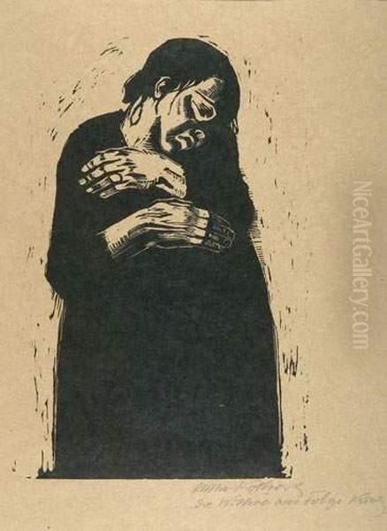 Die Witwe I. 1921 Oil Painting by Kathe Kollwitz