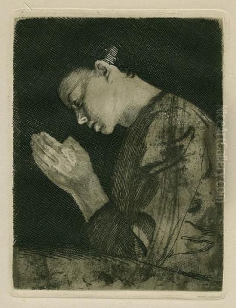 Siedzaca Dziewczyna Oil Painting by Kathe Kollwitz