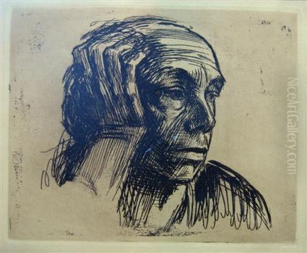 Selbstbildnis Oil Painting by Kathe Kollwitz