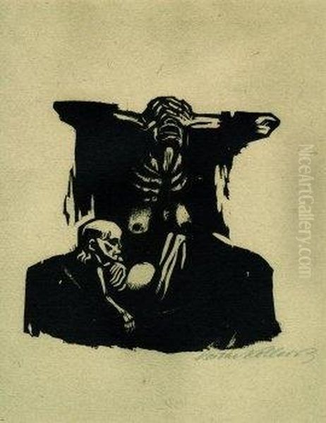 Hunger. 1922 Oil Painting by Kathe Kollwitz