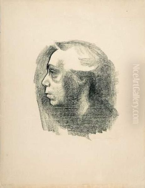 Selbstbildnis. Oil Painting by Kathe Kollwitz