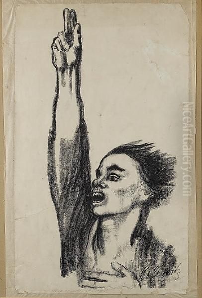 Nie Wieder Krieg (klipstein 200) Oil Painting by Kathe Kollwitz