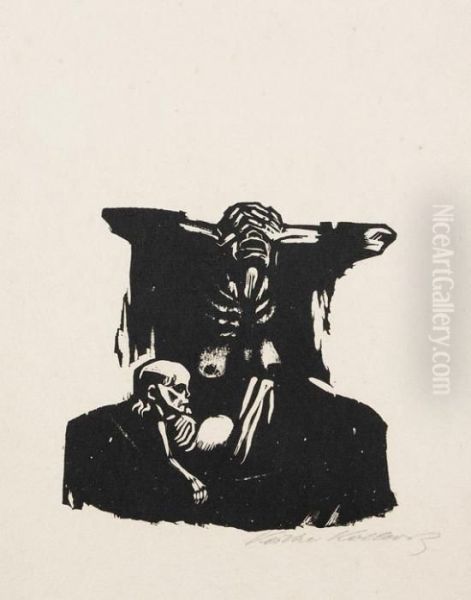 Hunger Oil Painting by Kathe Kollwitz