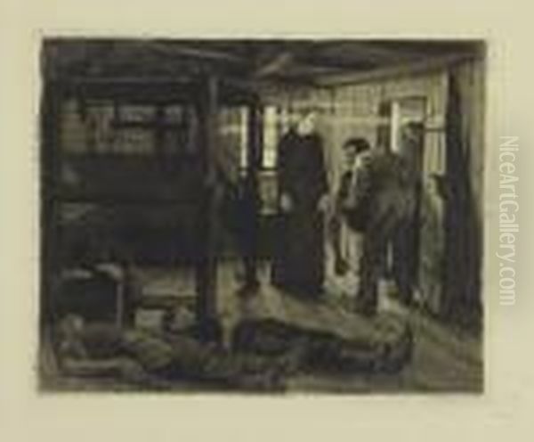 Ende. Blatt 6 Aus Dem Zyklus <ein Weberaufstand> Oil Painting by Kathe Kollwitz