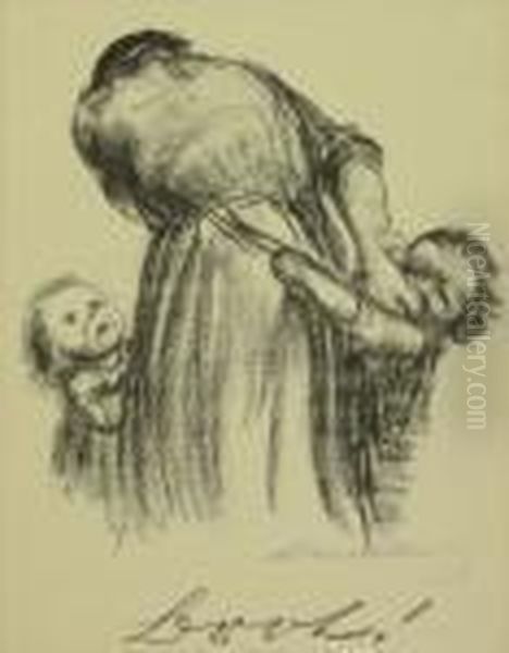 Brot! Endgultige Fassung Oil Painting by Kathe Kollwitz