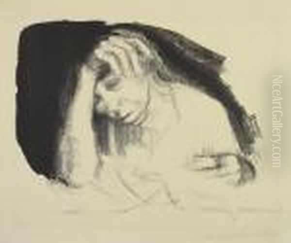 Heimarbeit Oil Painting by Kathe Kollwitz