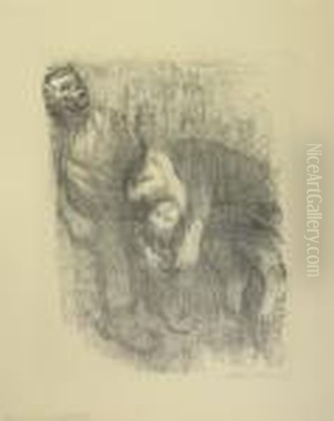 Tod Im Wasser. Blatt 7 Der Folge <tod> Oil Painting by Kathe Kollwitz