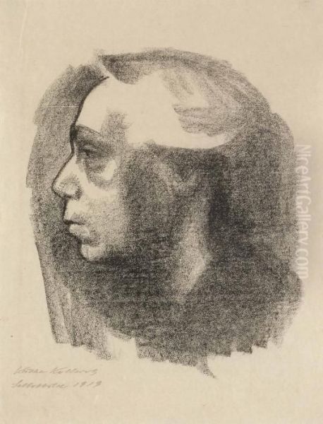 Selbstbildnis Oil Painting by Kathe Kollwitz