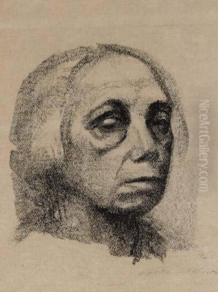 Kleines Selbstbildnis Oil Painting by Kathe Kollwitz