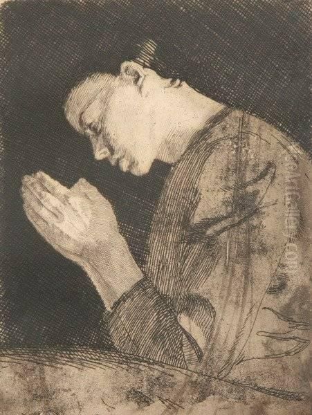 Betendes M?dchen (praying Girl) Oil Painting by Kathe Kollwitz