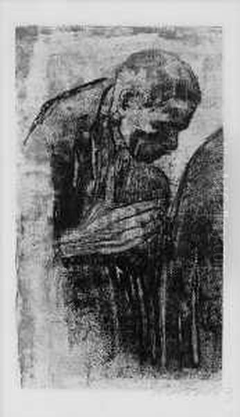 Der Trauernde Oil Painting by Kathe Kollwitz