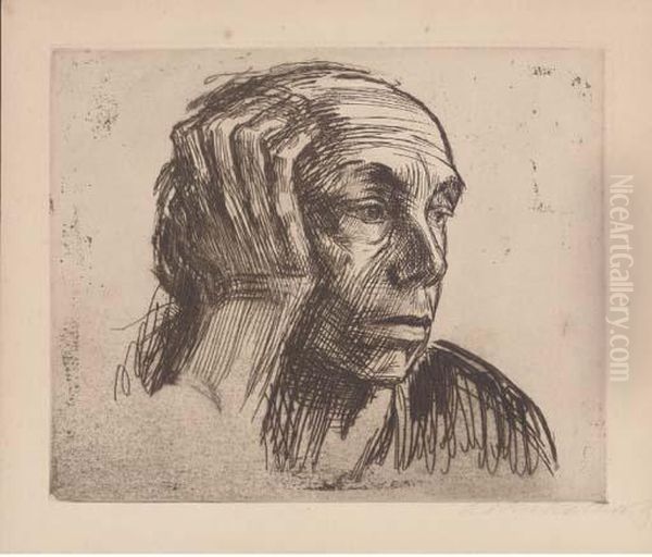 Selbstbildnis Oil Painting by Kathe Kollwitz