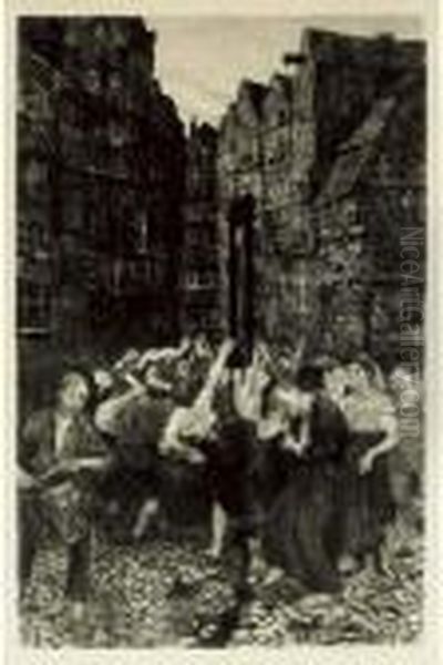 Die Carmagnole Oil Painting by Kathe Kollwitz