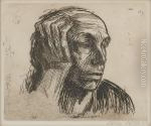 Selbstbildnis Oil Painting by Kathe Kollwitz