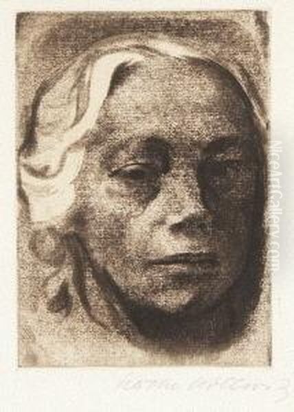 Selbstbildnis. Oil Painting by Kathe Kollwitz