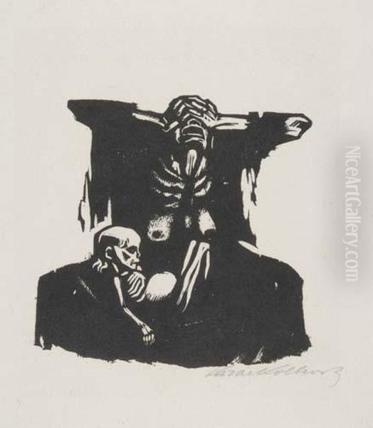 Hunger Oil Painting by Kathe Kollwitz