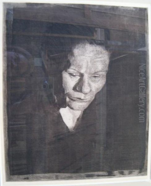 Gesenkter Frauenkopf Oil Painting by Kathe Kollwitz