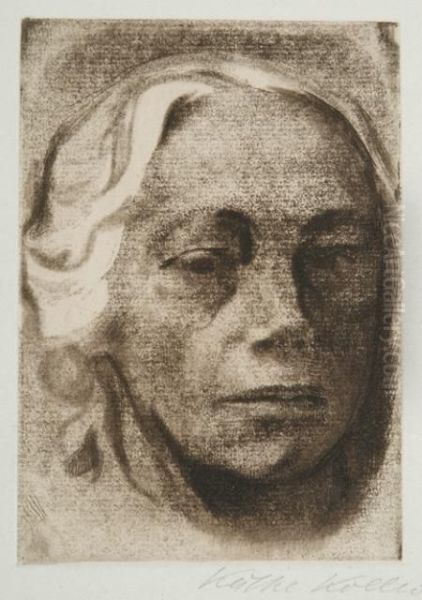 Selbstbildnis Oil Painting by Kathe Kollwitz