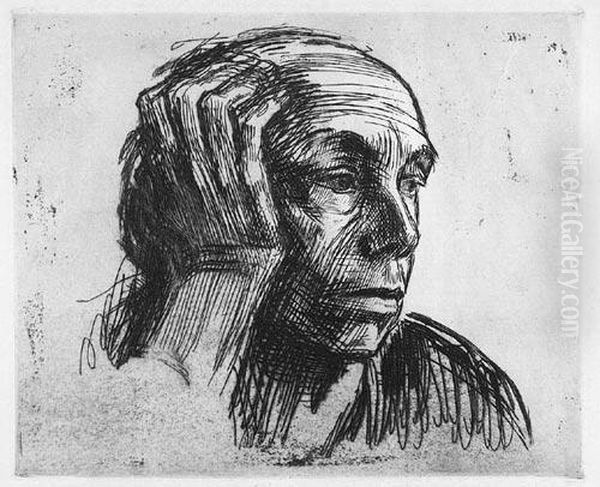 Selbstbildnis Oil Painting by Kathe Kollwitz