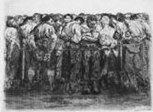 Two Etchings.
Schlachtfeld Oil Painting by Kathe Kollwitz