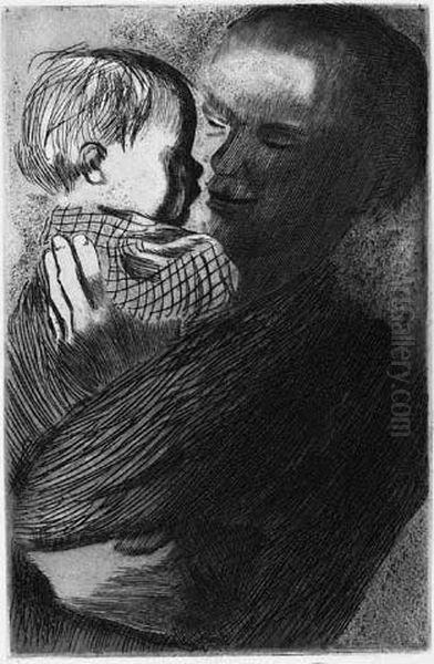 Two Etchings.
Aufruhr Oil Painting by Kathe Kollwitz