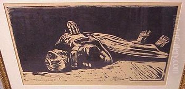 Die Witwe Ii Oil Painting by Kathe Kollwitz