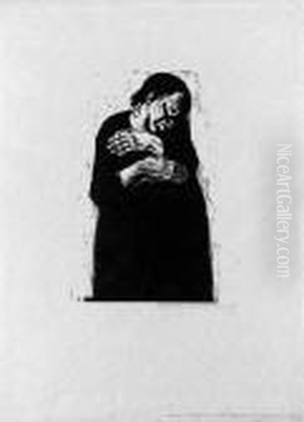 Die Witwe I, Plate Iv From Krieg Oil Painting by Kathe Kollwitz