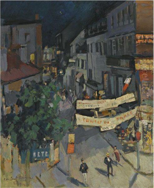 Vichy At Night Oil Painting by Konstantin Alexeievitch Korovin