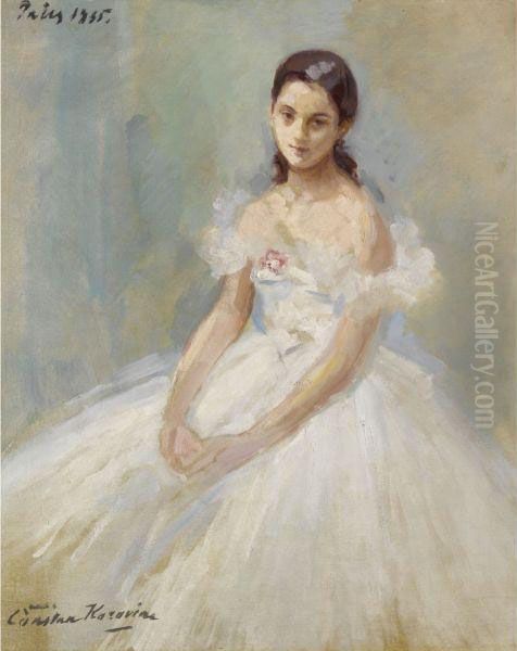 Portrait Of Yolanda Lacca Oil Painting by Konstantin Alexeievitch Korovin