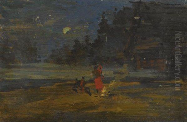 Under The Moonlight Oil Painting by Konstantin Alexeievitch Korovin