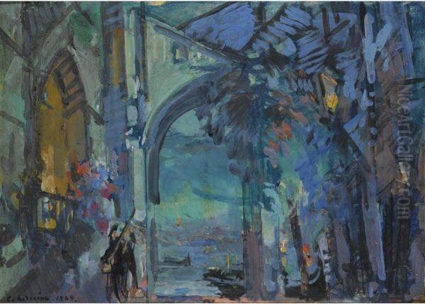 Venice Oil Painting by Konstantin Alexeievitch Korovin