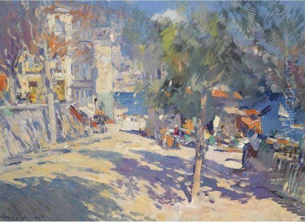 View Of The South Of France Oil Painting by Konstantin Alexeievitch Korovin