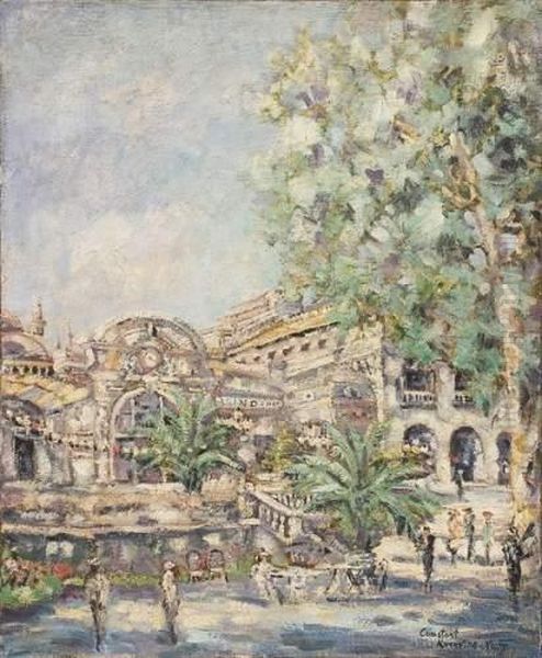 Vue De Vichy. Oil Painting by Konstantin Alexeievitch Korovin