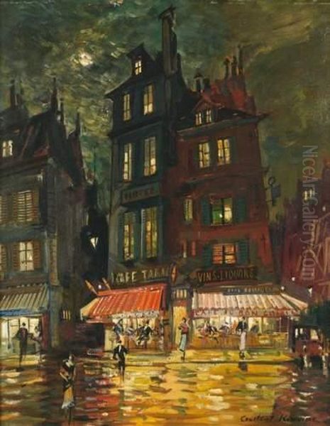 Montmartre Oil Painting by Konstantin Alexeievitch Korovin