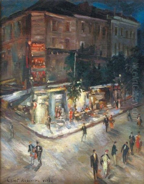 Vichy Oil Painting by Konstantin Alexeievitch Korovin