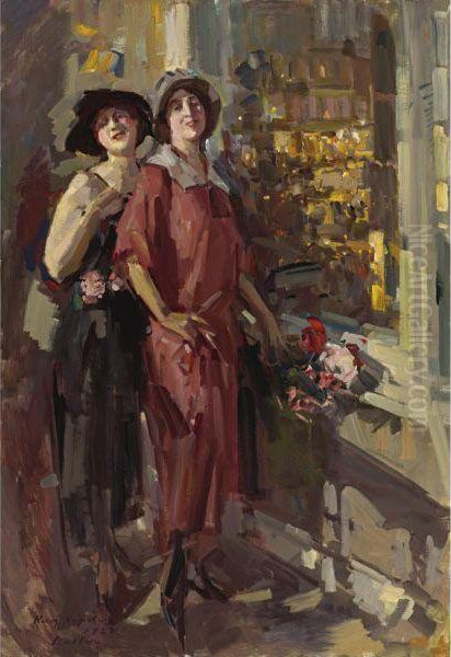 At The Window Oil Painting by Konstantin Alexeievitch Korovin