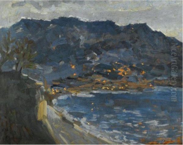 Early Evening, Crimea Oil Painting by Konstantin Alexeievitch Korovin