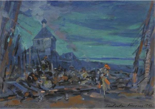 Set Design Oil Painting by Konstantin Alexeievitch Korovin