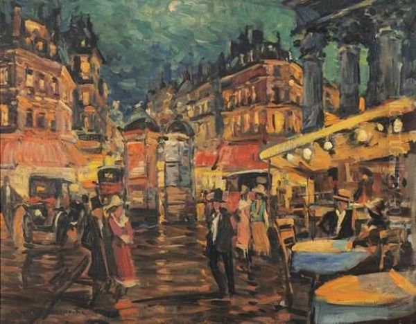 Paris, Place De La Madeleine , La Nuit Oil Painting by Konstantin Alexeievitch Korovin