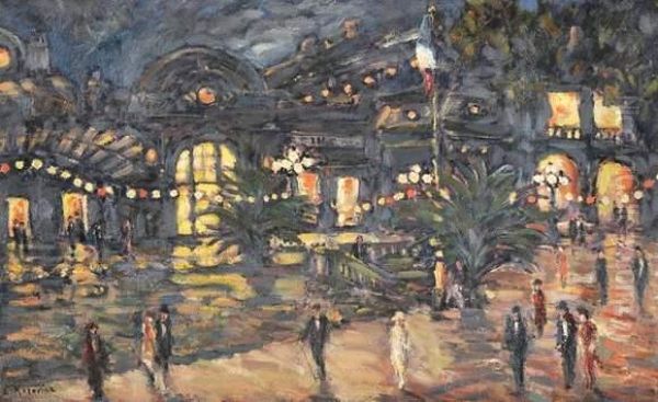 Le Casino De Vichy Oil Painting by Konstantin Alexeievitch Korovin