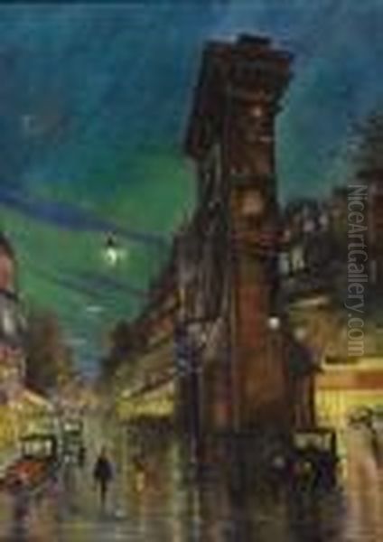 Cityscape Oil Painting by Konstantin Alexeievitch Korovin