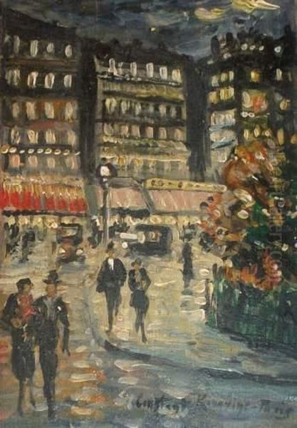 Vue De Paris. Oil Painting by Konstantin Alexeievitch Korovin