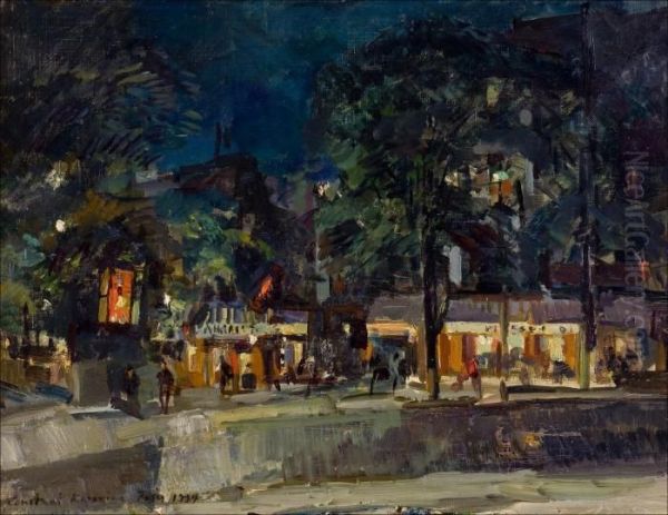 Katunakyma Pariisissa. Oil Painting by Konstantin Alexeievitch Korovin